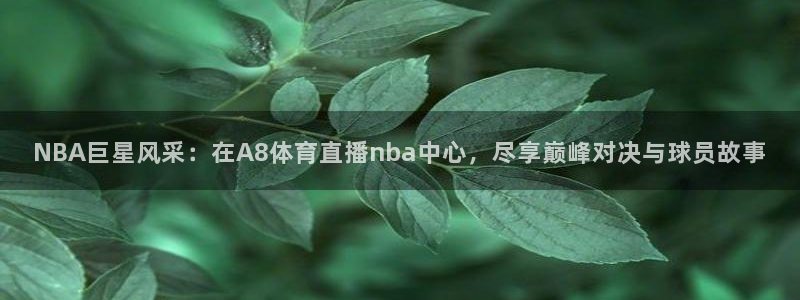 松鼠体育在线直播：NBA巨星风采：在A8体育直播nba中心，尽享巅峰对决与球员故事
